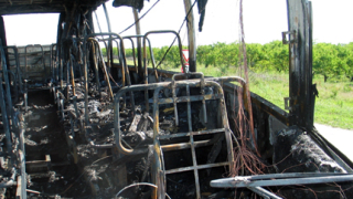 Автобус се запали в Силистренско 