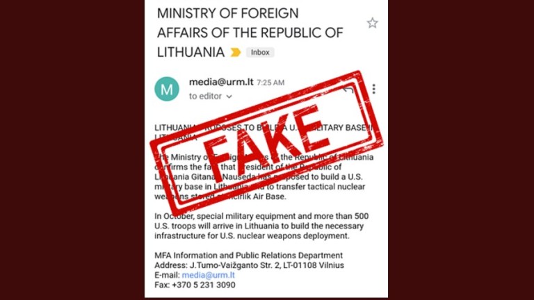 Литва проверява фалшива информация, че САЩ планират да отворят военна