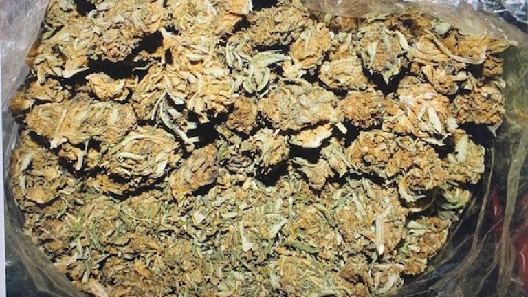 Полицията залови 30-годишен мъж, успял да скрие 300 грама марихуана