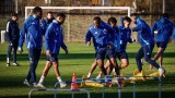 Левски вече тренира за мача със Септември София