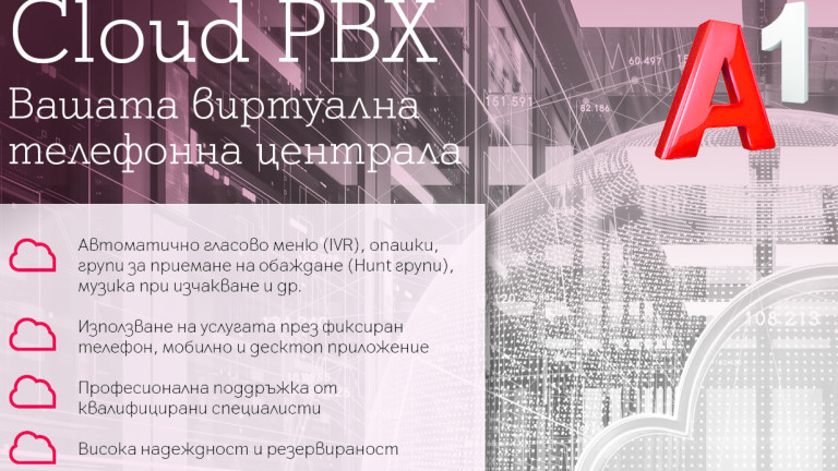 Новата услуга A1 Cloud PBX дава на бизнес организациите повече гъвкавост, мобилност и ефективна комуникация