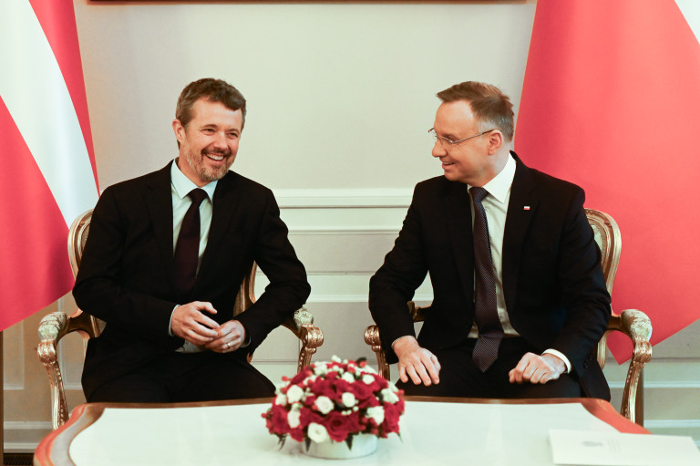 Фредерик с полския президент Анджей Дуда