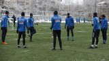 Левски се готви за Дунав в снега на "Герена" (СНИМКИ)