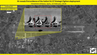 Израелски сателитни снимки показват руски многоцеливи изтребители Су 57 в Сирия пише