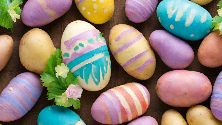 Американци боядисват картофи и камъни за Великден заради скъпите яйца