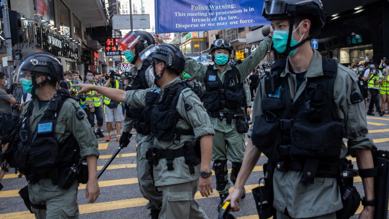 Повече от 50 арестувани на протест в Хонконг 