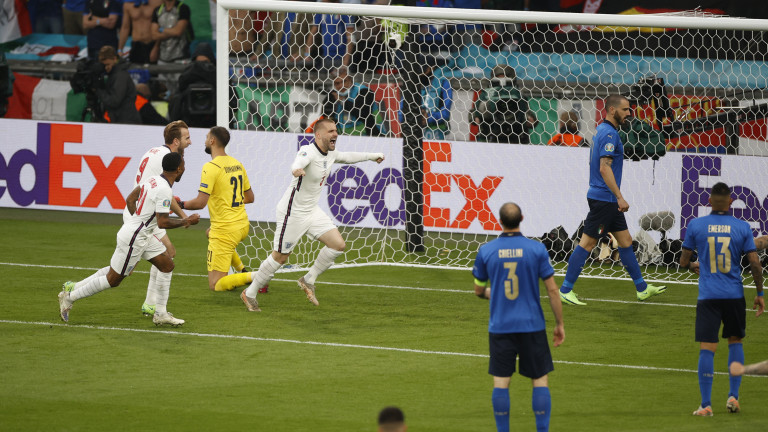 Италия - Англия 0:1, попадение на Люк Шоу - News.bg
