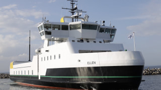 Изцяло електрическия ферибот Ellen завърши своето първо пътуване между пристанищата