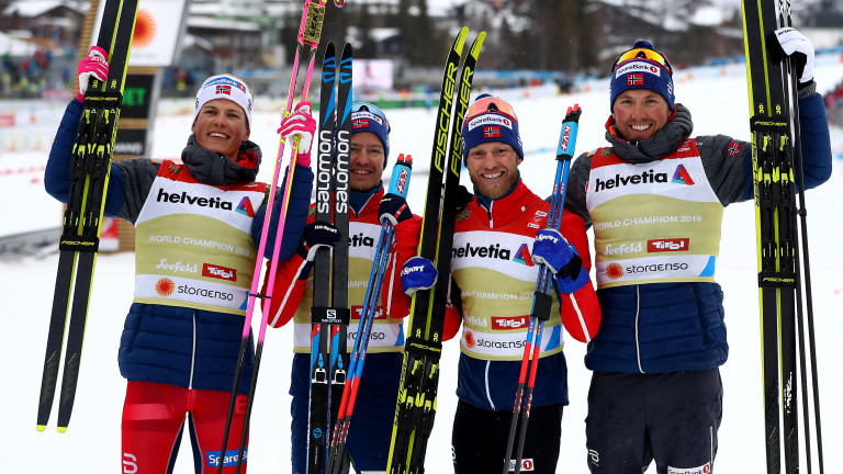 Норвегия спечели щафета в ски-бягането на 4 х 10 км