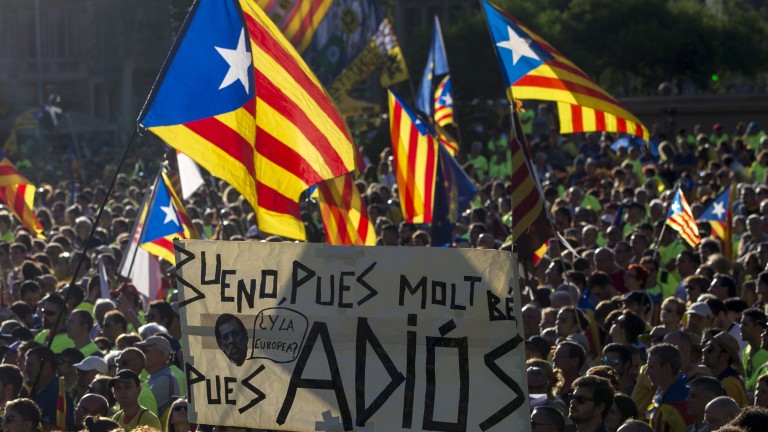 Многохилядна акция в Барселона с призив за независимост на Каталуня