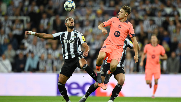 Нюкасъл - Барселона 1:2 (Развой на срещата по минути)