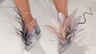 Пера по дрехите обувките аксесоарите по ноктите и дори вместо