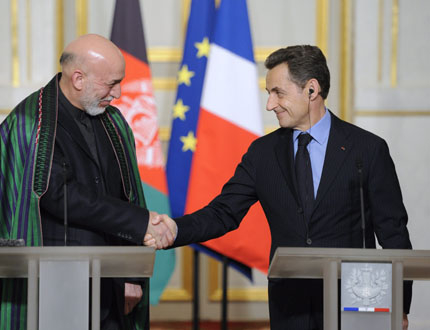 Саркози обеща пълно изтегляне на французите от Афганистан през 2013 г. 