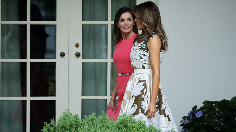 Как Мелания Тръмп копира кралица Летисия