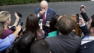 Руди Джулиани адвокат на президента на САЩ Доналд Тръмп гневно