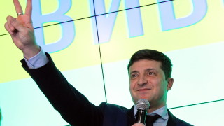 Кандидатът на украинската партия Слуга на народа Владимир Зеленски ще