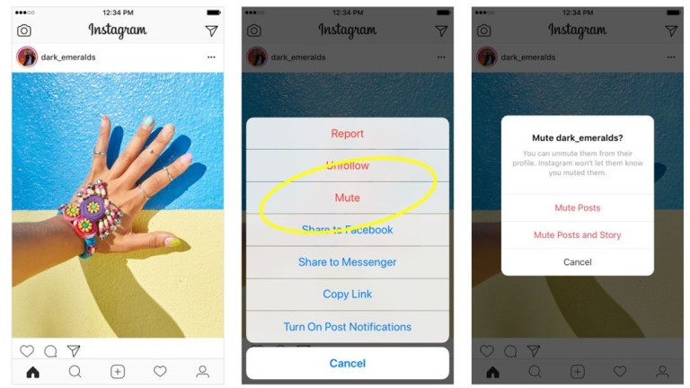 Instagram добави бутон за "заглушаване"