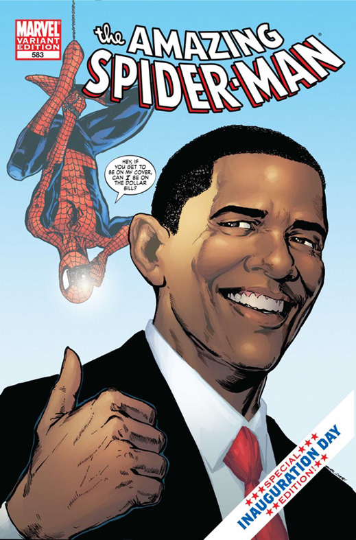 Обама стана герой от комикса за Спайдърмен (галерия)