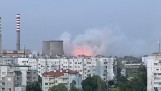 Голям пожар е бил забелязан в района зад ТЕЦ София