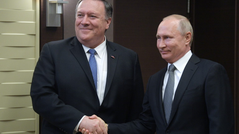 Помпео доволен от срещата с Путин 