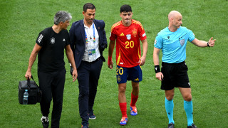 Полузащитникът на Испания Педри имаше нещастието да получи травма по