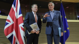 Основните преговарящи за Брекзит на ЕС и Великобритания Мишел Барние