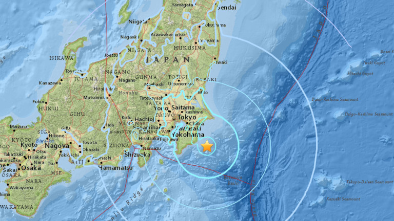 Силно земетресение край източното крайбрежие на Япония