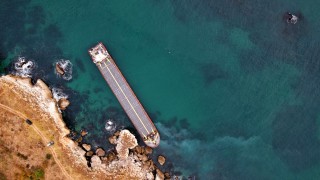 Дрон на Военноморското училище Никола Йонков Вапцаров следи от небето