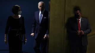 Президентът на САЩ Джо Байдън и британският министър председател Лиз Тръс