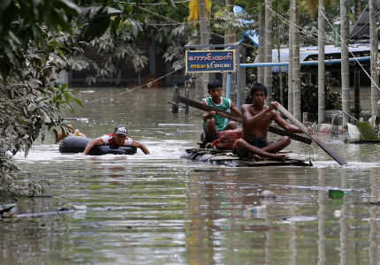 Наводненията в Мианмар взеха 46 жертви, 20 000 напуснаха домовете си 