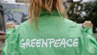Активисти от Грийнпийс проведоха акция пред сградата на Министерския съвет