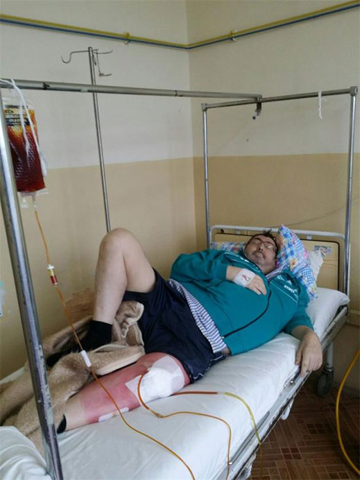Митьо Пищова бере душа в търновска болница 