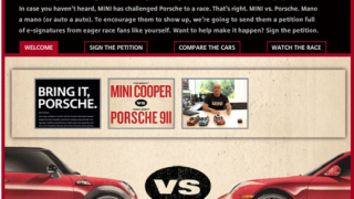 Mini предизвика Porsche