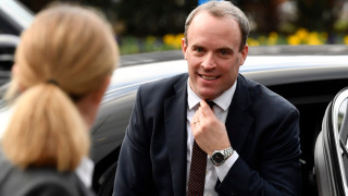 Външният министър на Обединеното кралство Доминик Рааб в първата си