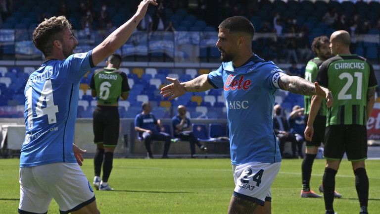 Наполи записа категорична победа с 6:1 срещу Сасуоло в мач