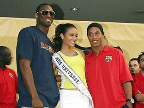 Роналдиньо се запозна с Мис Вселена