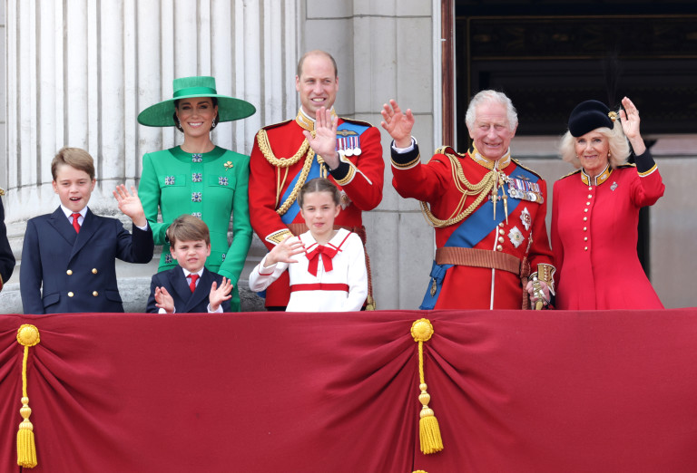 Кралското семейство по време на Trooping The Color през 2024 година