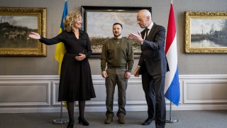 Украинският президент Володимир Зеленски посети в четвъртък Международния наказателен съд