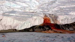 "Кървавият" водопад на Антарктида