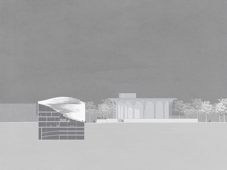 Графична визуализация на джамията Вали-е Аср