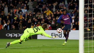 Усман Дембеле вкара два гола за снощната победа на Барселона