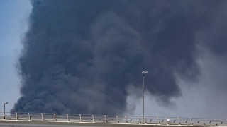 Останки от дрон предизвикаха пожар на терминал за износ на