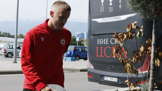 Универсалният футболист на ЦСКА Тибо Вион разговаря с медиите