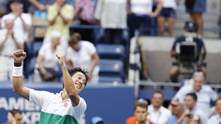 Японецът Кей Нишикори се класира за полуфиналите на US Open,