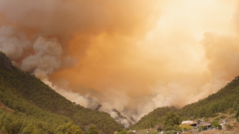 Горският пожар, който в сряда, се разпространи на 1800 хектара