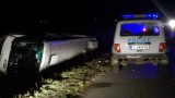 Автобус се преобърна на АМ "Тракия", 10 ранени 