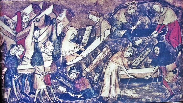 Бубонната чума от средата на XIV в. е най-голямото бедствие