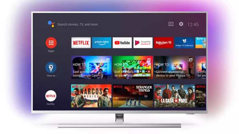Philips 8505 използва операционната система Android TV