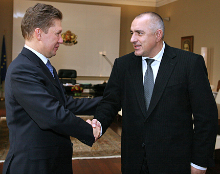Шефът на Газпром при Първанов и Борисов в София