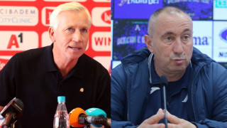 Треньорите на ЦСКА и Левски Алън Пардю и Станимир Стоилов